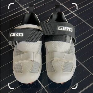 Giro Inciter Tri Mens Cycling Shoe Tri White Black Size 44 US 10.5